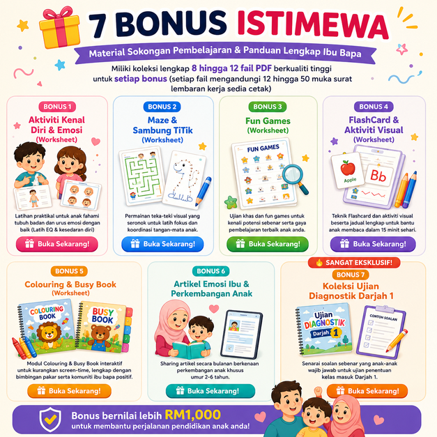 HiAnakIbu Academy Printable Workbook 10,000 Premium Workbooks