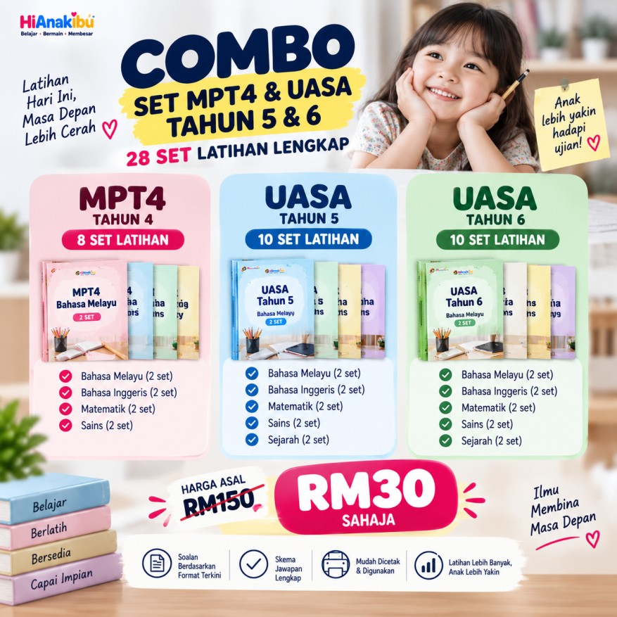 📘Combo - 28 Set Latihan Soalan Lengkap * (Tahun 4,5,6 )