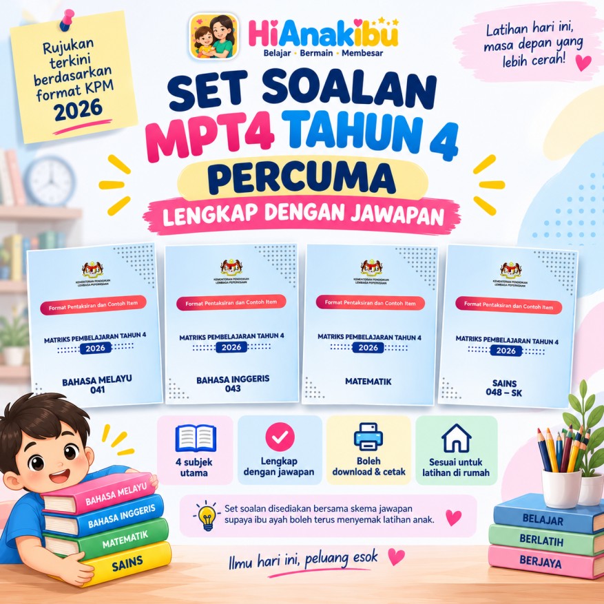 FREE : Contoh Soalan + Jawapan Format KPM (MPT4)